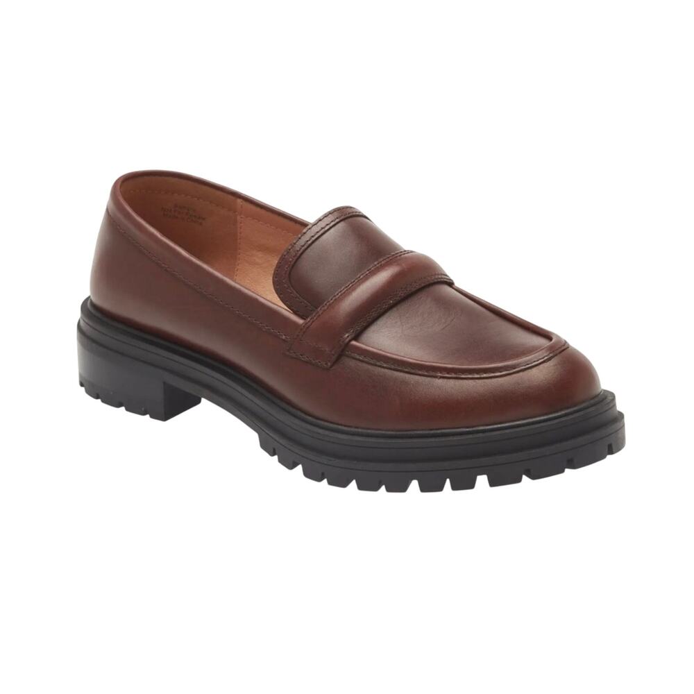 Madewell The Bradley Women's Chunky Brown Lugsole Loafer Size 8.5